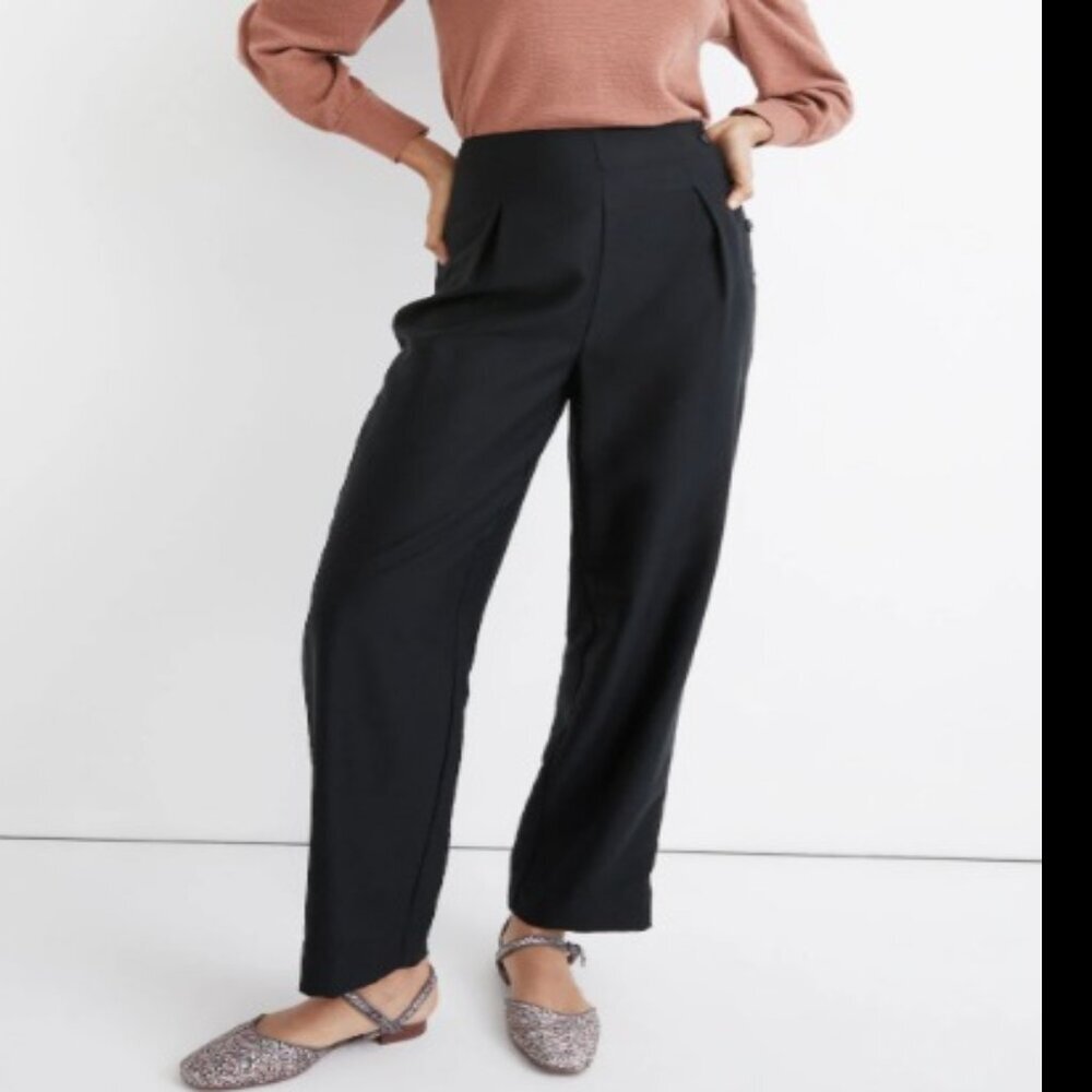Madewell Side-Button Tapered Crop Pants Style#NC374 Size 4
